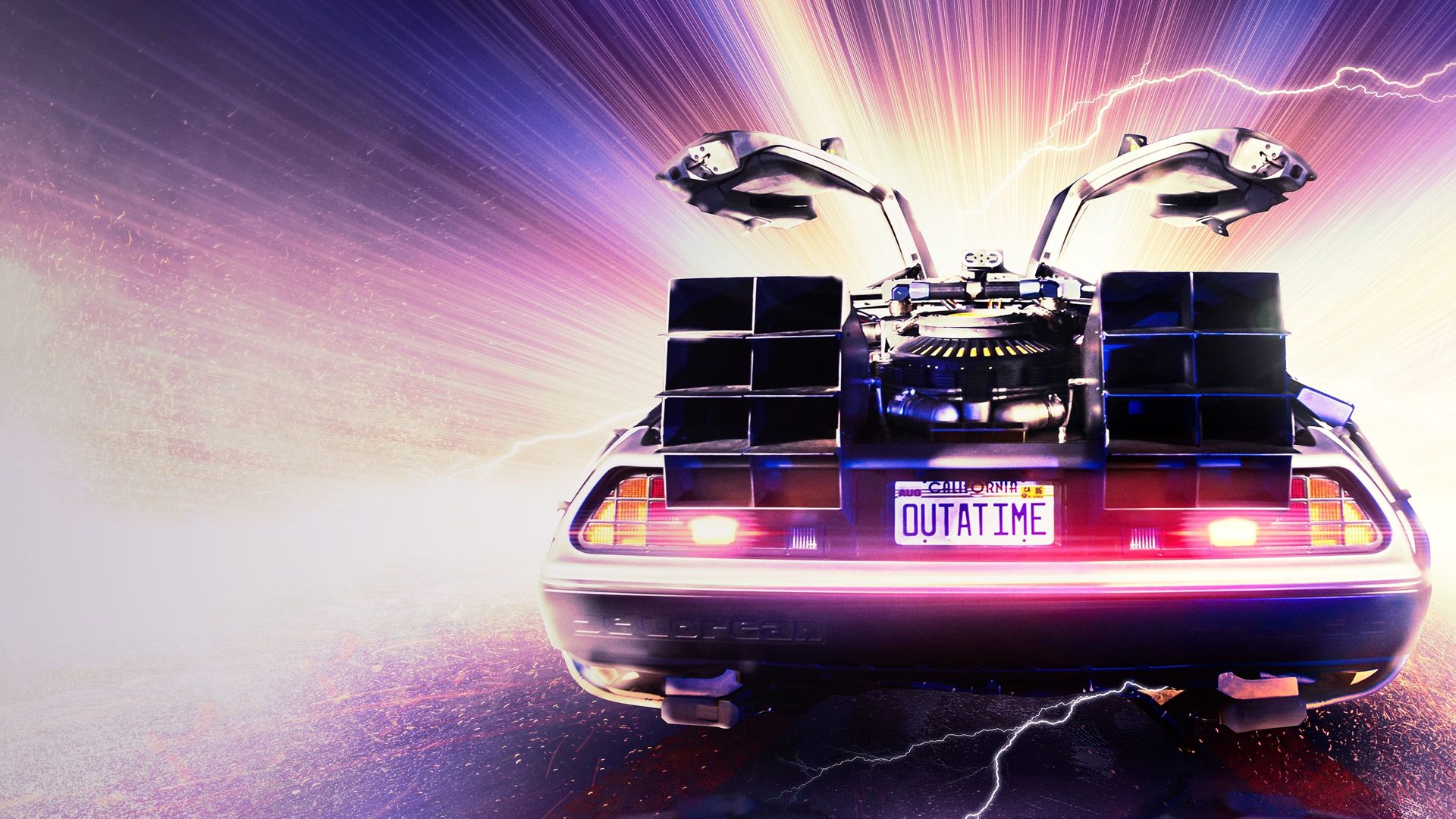 OUTATIME: Saving the DeLorean Time Machine background