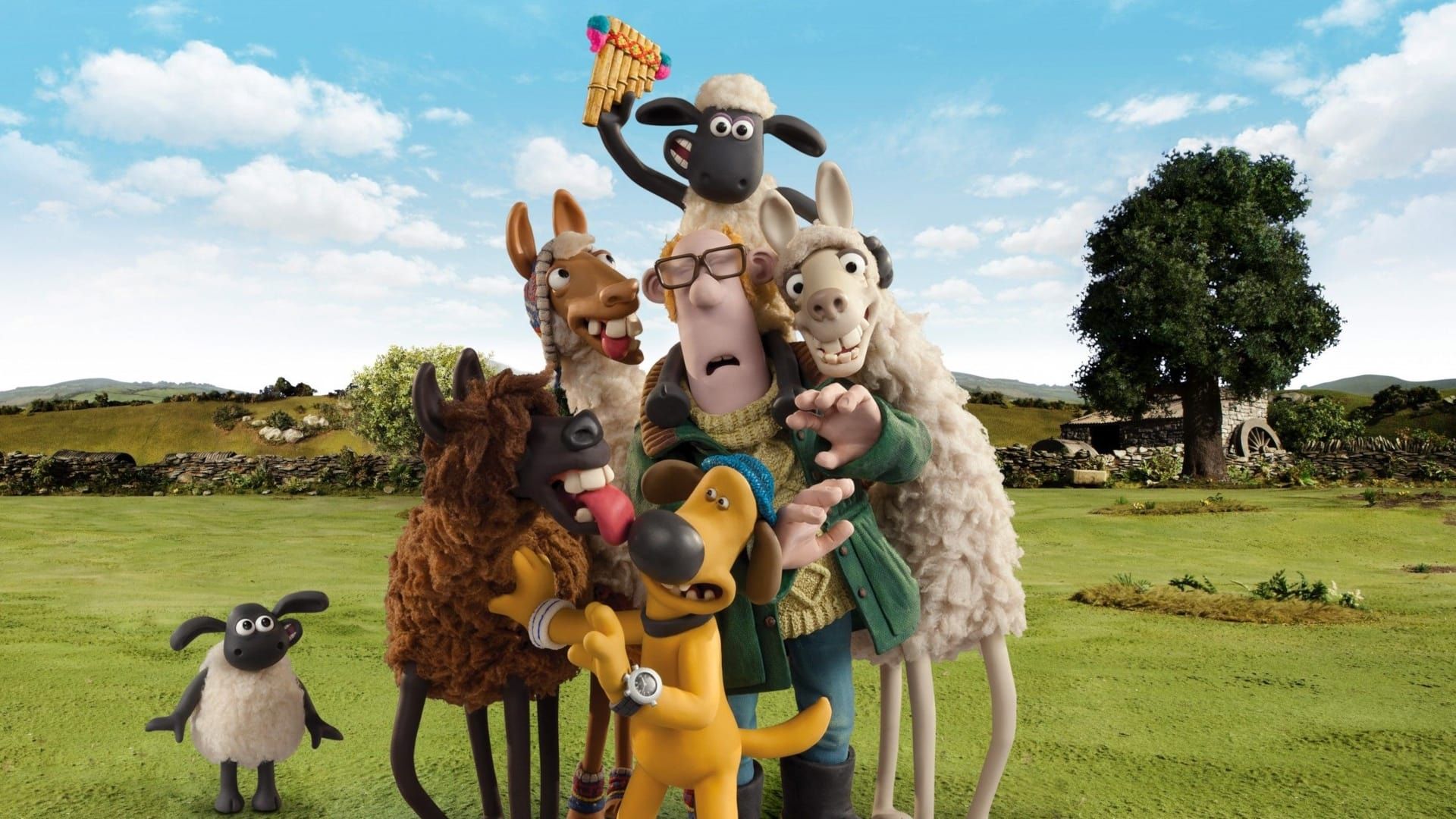 Shaun the Sheep: The Farmer's Llamas background