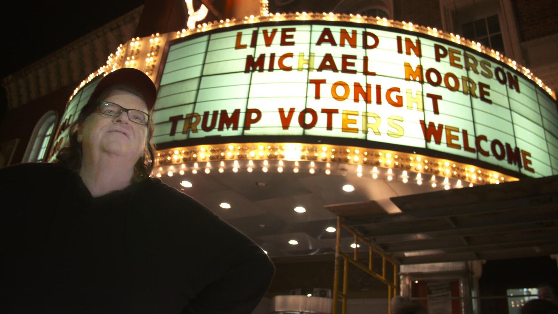 Michael Moore in TrumpLand background