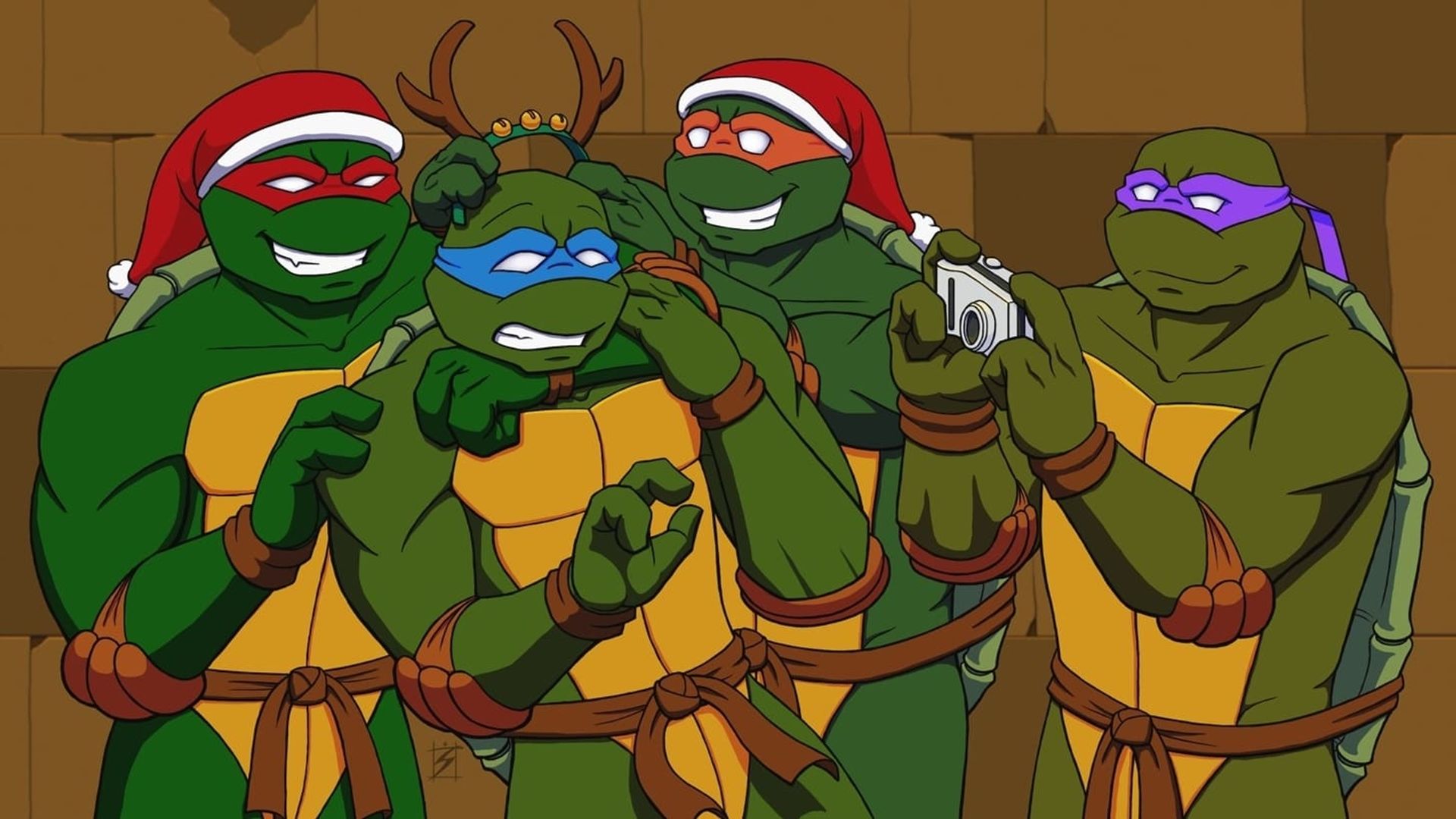 Teenage Mutant Ninja Turtles: Cowabunga Christmas background