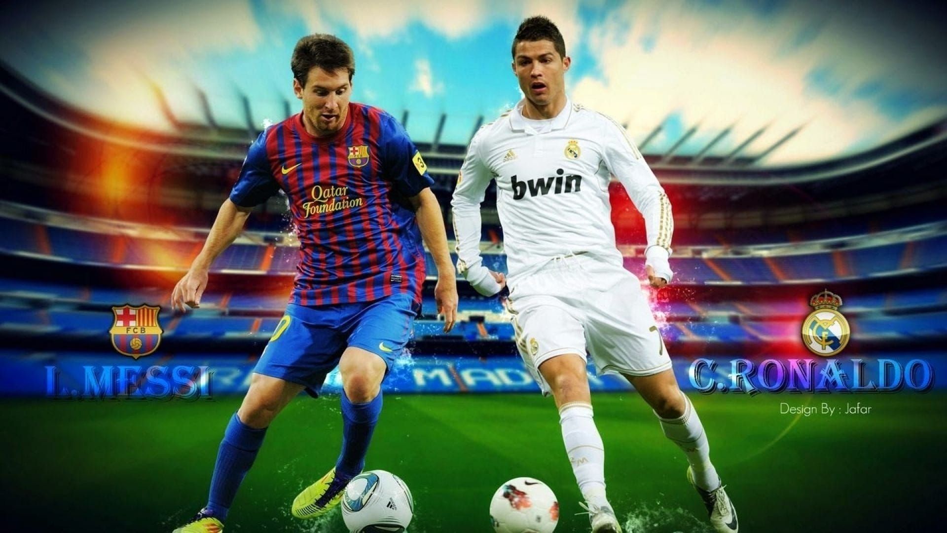 Ronaldo vs. Messi background