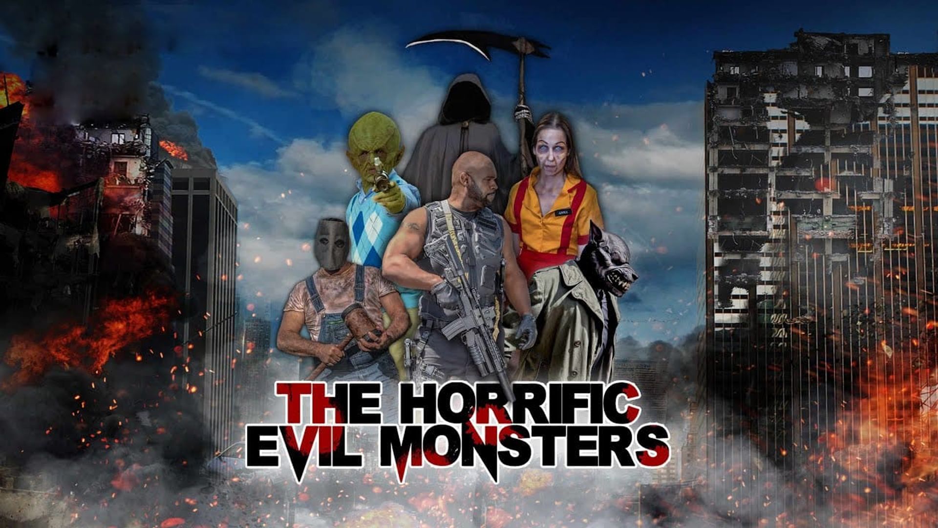 The Horrific Evil Monsters background