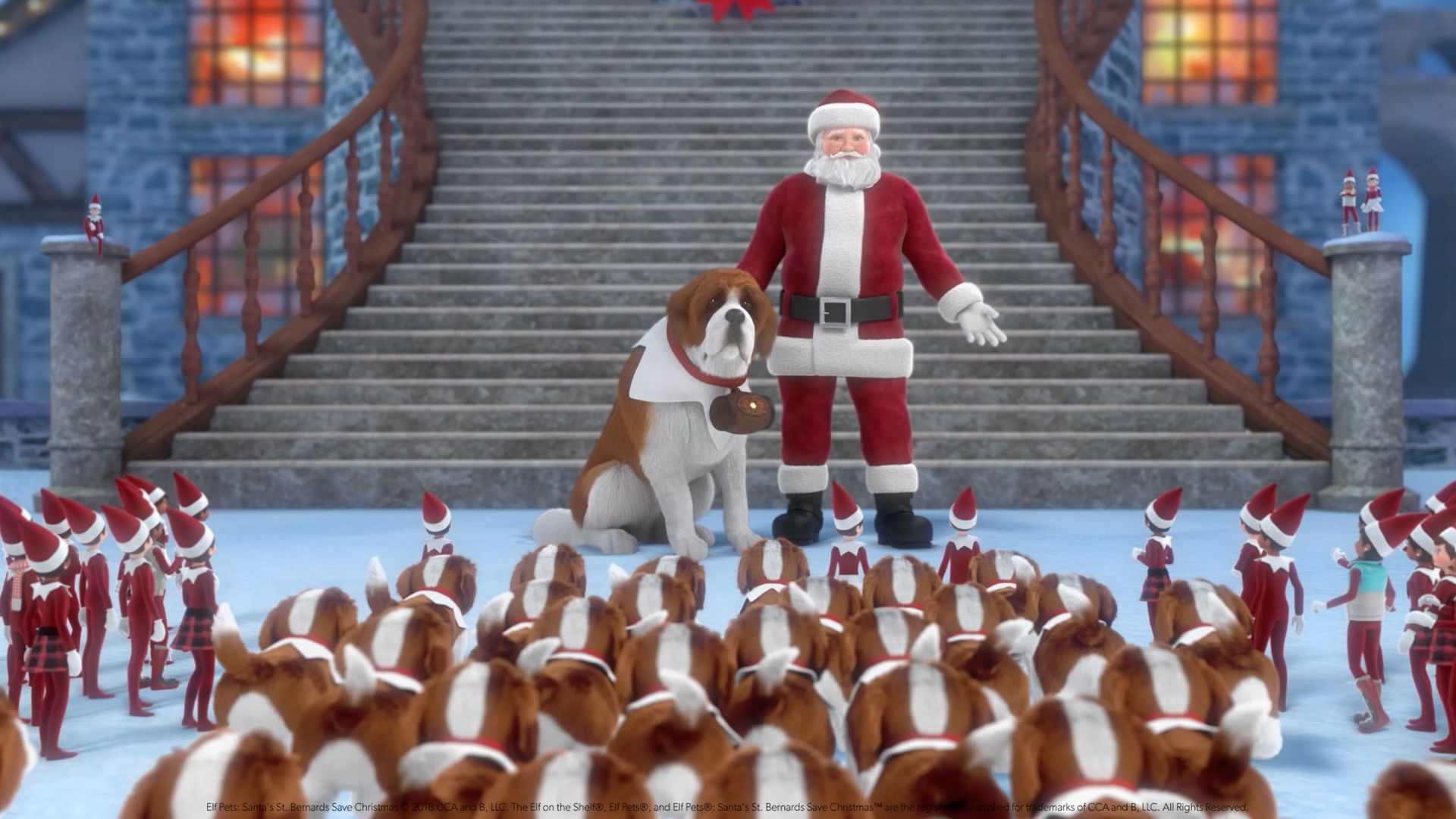 Elf Pets: Santa's St. Bernards Save Christmas background