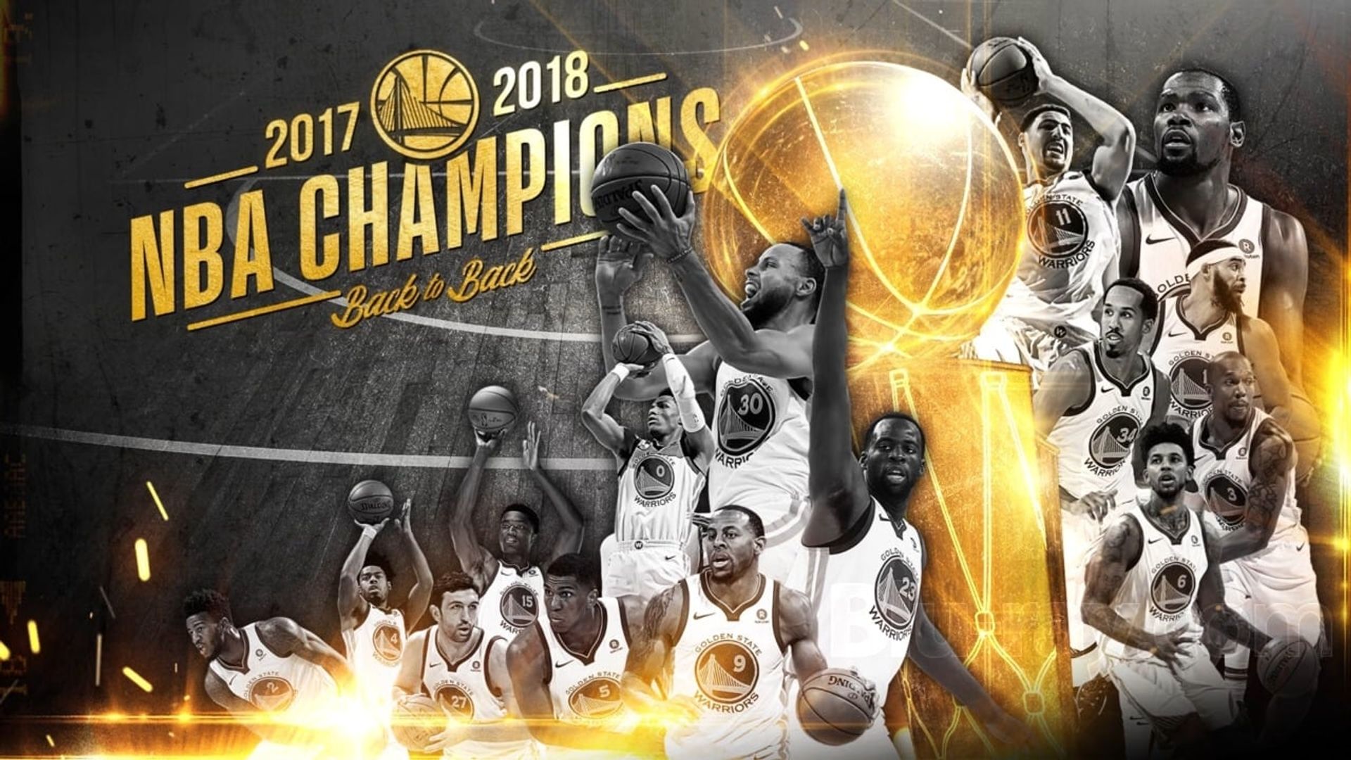 2017-2018 NBA Champions - Golden State Warriors background