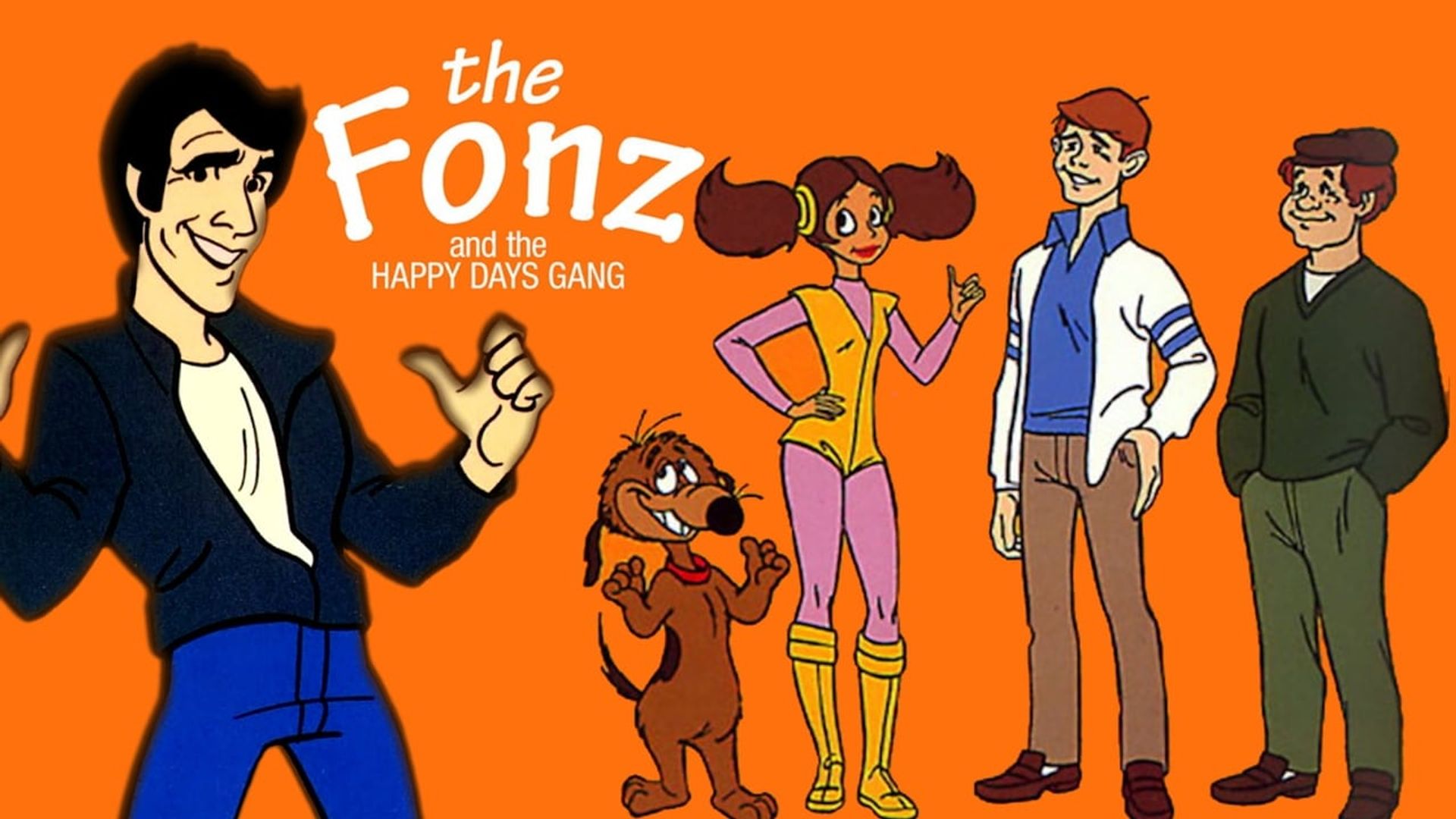 The Fonz and the Happy Days Gang background