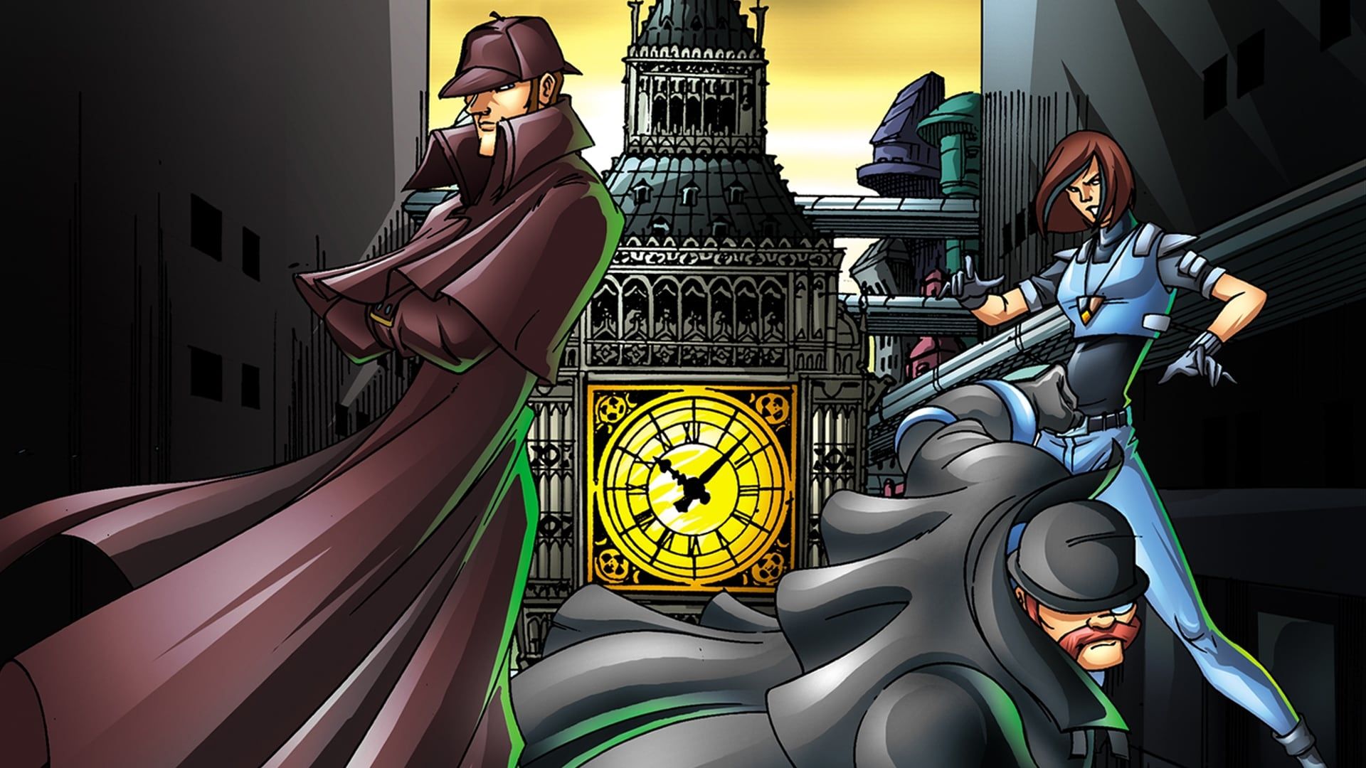 Sherlock Holmes in the 22nd Century background