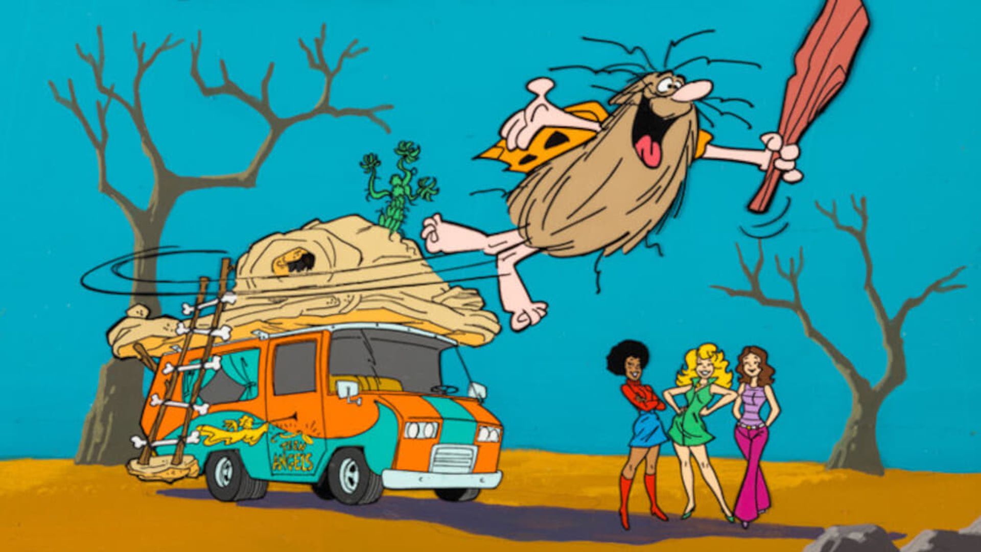 Captain Caveman and the Teen Angels background