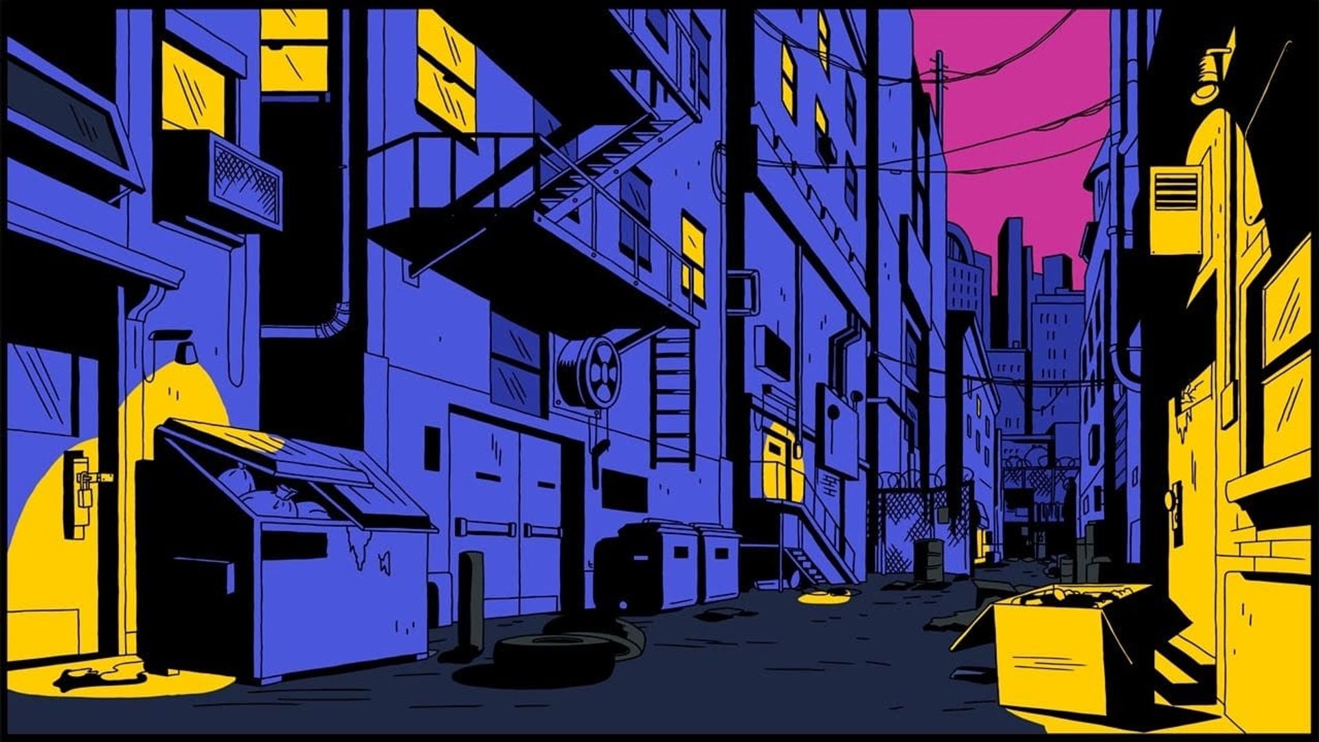 Cartoon Alley background