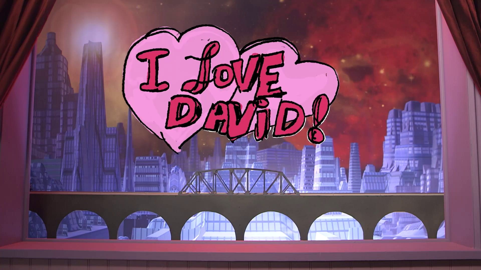 I Love David background