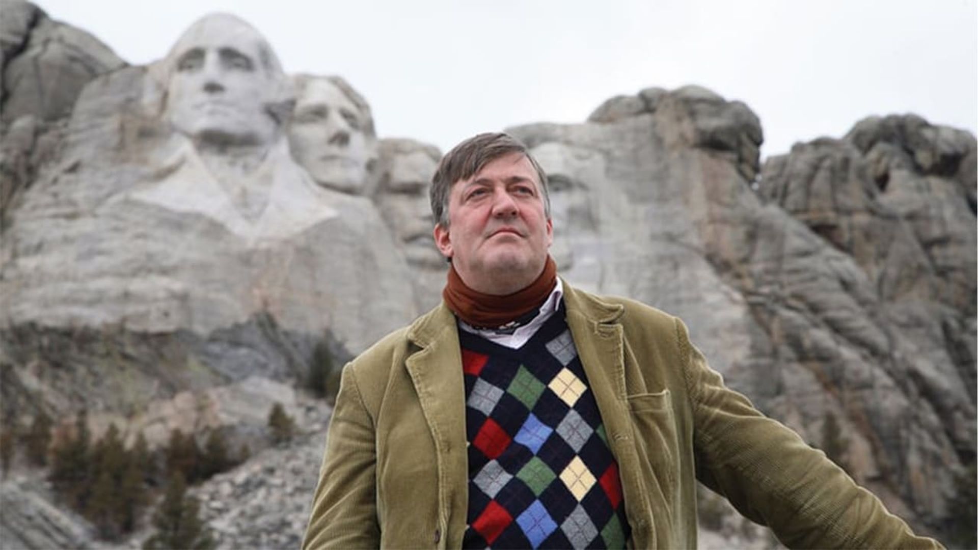 Stephen Fry in America background