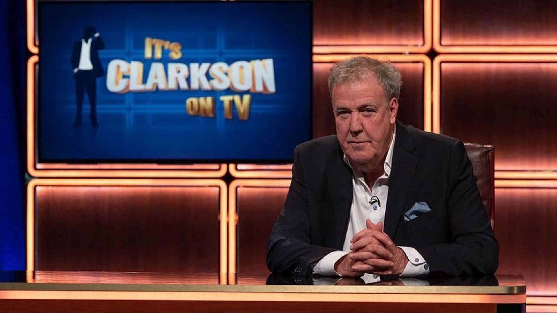 It's Clarkson on TV background