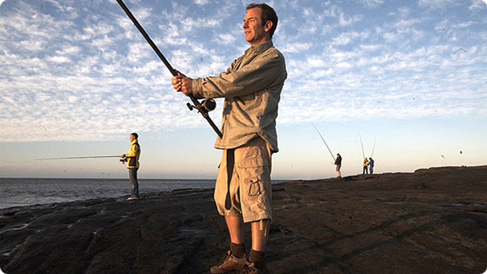Extreme Fishing with Robson Green background