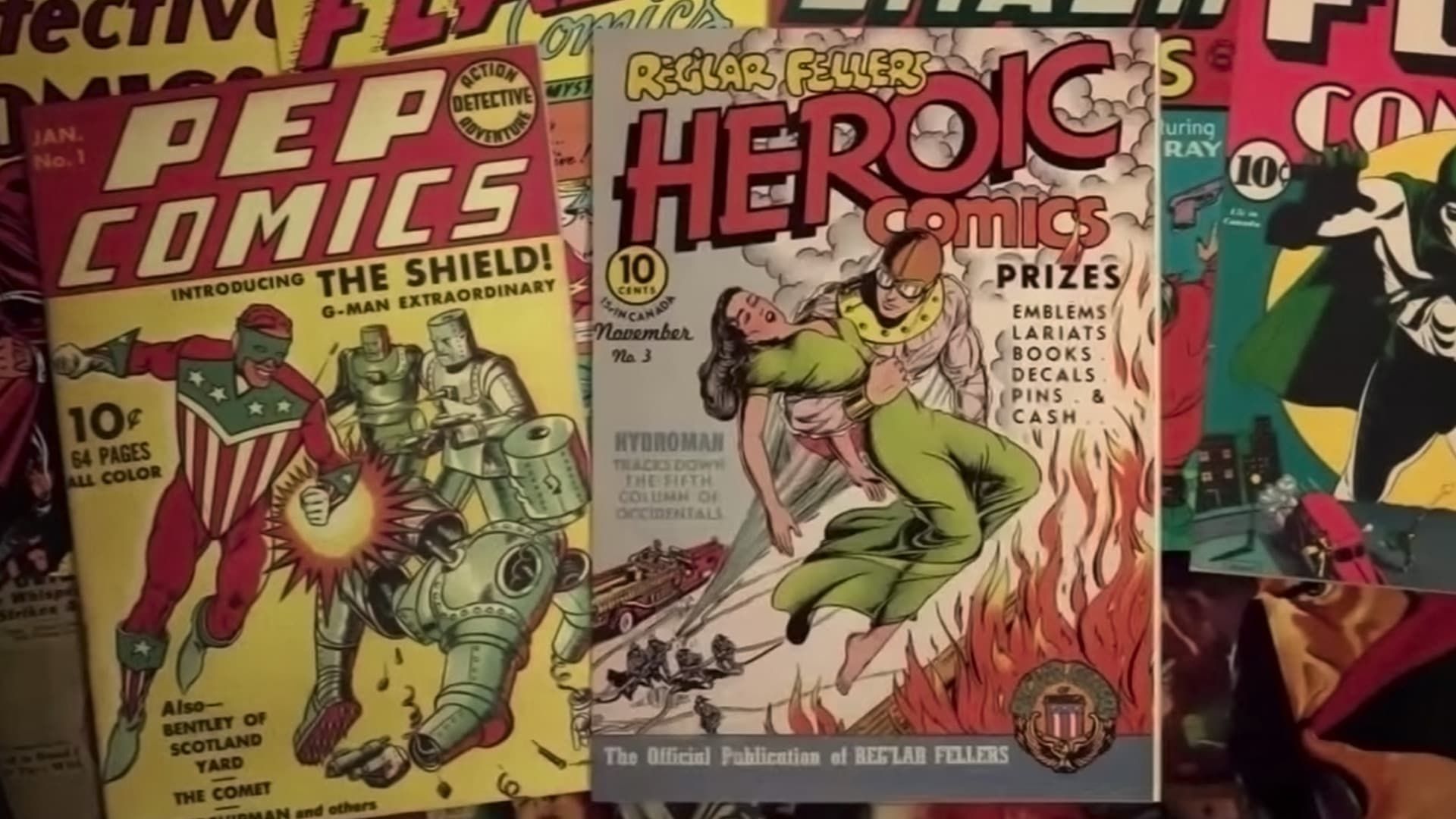 Superheroes: A Never-Ending Battle background
