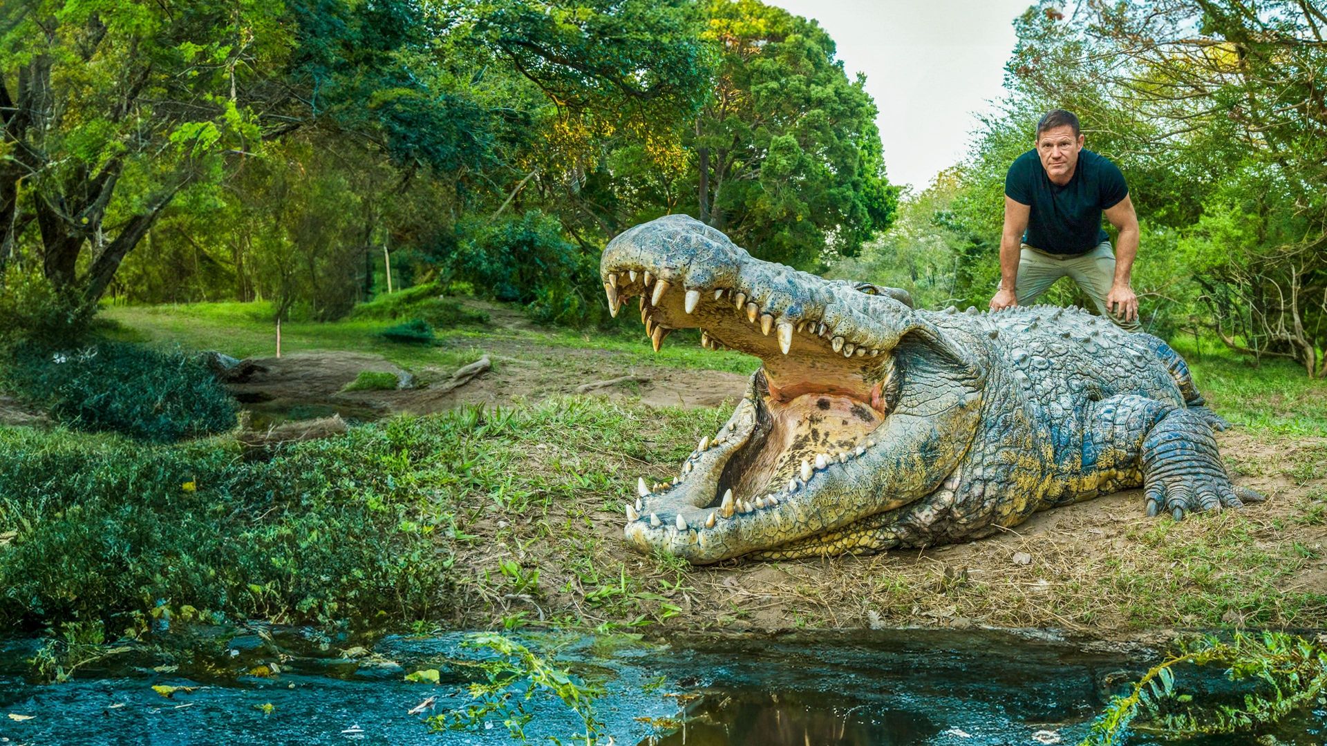 Killer Crocs with Steve Backshall background