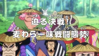 Episode 956 Ticking Down to the Great Battle! The Straw Hats Go into Combat Mode!
