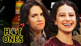 Episode 2 Abbi and Ilana of Broad City Go Numb While Eating Spicy Wings