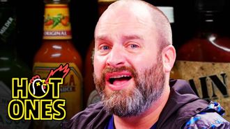 Episode 5 Tom Segura Tears Up While Eating Spicy Wings
