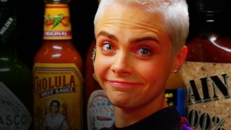 Episode 1 Cara Delevingne Shows Her Hot Sauce Balls While Eating Spicy Wings