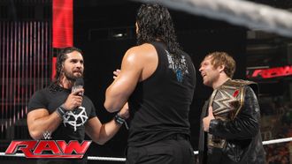 Episode 41 Dean Ambrose celebrates his WWE World Heavyweight Championship victory