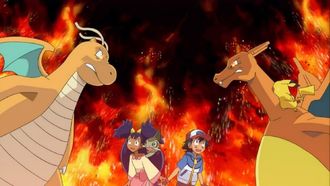 Episode 19 Burn, Lizardon! VS Kairyu!