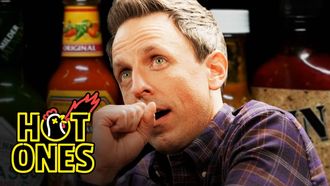 Episode 3 Seth Meyers Unravels While Eating Spicy Wings