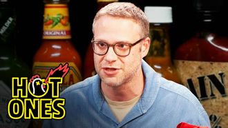Episode 1 Seth Rogen Scorches His Tongue While Eating Spicy Wings