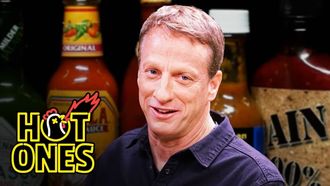 Episode 7 Tony Hawk Embraces the Pain While Eating Spicy Wings