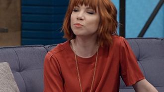 Episode 24 Carly Rae Jepsen Wears a Chunky Necklace and Black Ankle Boots