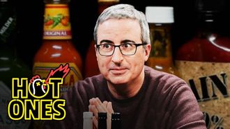 Episode 2 John Oliver Fears for Humanity While Eating Spicy Wings
