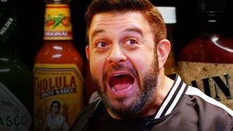Episode 5 Adam Richman Fanboys Out While Eating Spicy Wings
