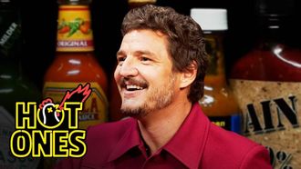 Episode 7 Pedro Pascal Cries from His Head While Eating Spicy Wings
