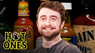 Episode 10 Daniel Radcliffe Catches a Head Rush While Eating Spicy Wings
