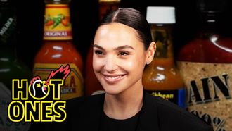 Episode 13 Gal Gadot Does a Spit Take While Eating Spicy Wings