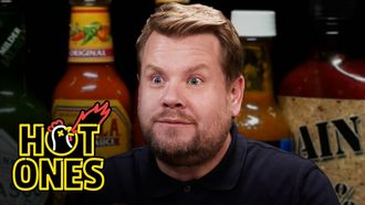 Episode 7 James Corden Experiences Mouth Karma While Eating Spicy Wings