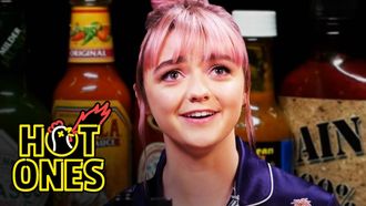 Episode 6 Maisie Williams Shivers Uncontrollably While Eating Spicy Wings