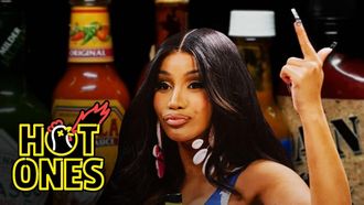 Episode 2 Cardi B Tries Not to Panic While Eating Spicy Wings
