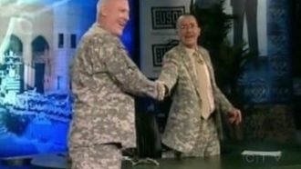 Episode 79 Stephen broadcasts from Iraq, Command Sgt. Major Frank Grippe