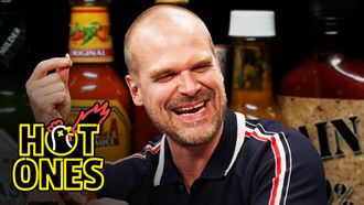 Episode 8 David Harbour Feels Out of Control While Eating Spicy Wings